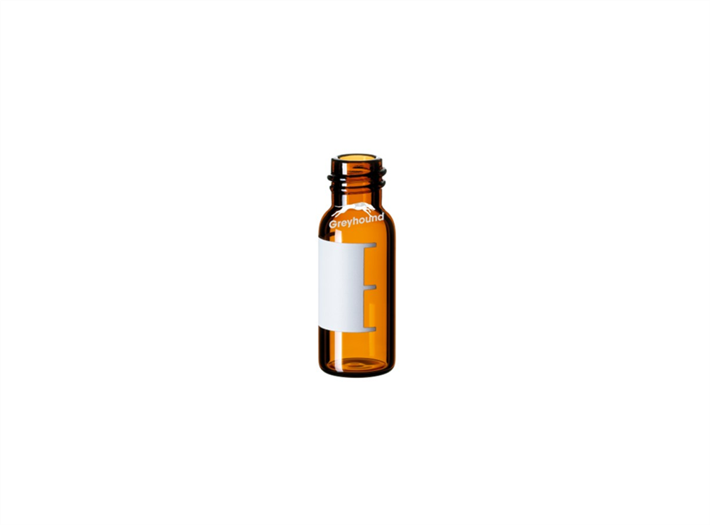 Picture of 2mL Screw Top Vial, Amber Glass with Graduated Write-on Patch, 8-425 Thread, Q-Clean